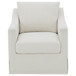 Winter - Upholstered Sloped Arm Accent Swivel Chair - Beige