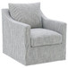 Winter - Upholstered Sloped Arm Accent Swivel Chair - Gray