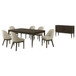 Reseda - 8 Piece Dining Set With Sideboard - Ash Brown