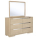Ladera - 6-Drawer Bedroom Dresser And Mirror - Light Elm