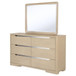 Ladera - 6-Drawer Bedroom Dresser And Mirror - Light Elm