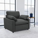 Collins - Upholstered Power Recliner Chair - Dark Gray