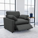Collins - Upholstered Power Recliner Chair - Dark Gray