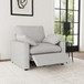 Collins - Upholstered Power Recliner Chair - Gray