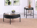 Ozella - 2 Piece Round Coffee And End Table Set - Sandy Black