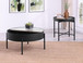 Ozella - 2 Piece Round Coffee And End Table Set - Sandy Black
