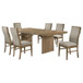 Adina - 7 Piece Extension Dining Set - Distressed Light Brown