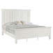 Sandy Beach - Eastern King Wood Panel Bed - Cream White