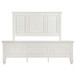 Sandy Beach - Eastern King Wood Panel Bed - Cream White