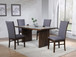 Sherwood - 5 Piece Rectangular Dining Table Set - Brown / Dark Gray