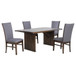 Sherwood - 5 Piece Rectangular Dining Table Set - Brown / Dark Gray
