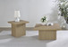 Devar - 2 Piece Square Cocktail Coffee End Table Set - Latte