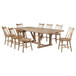 Middleton - 9 Piece Extension Leaf Dining Set Natural - Brown