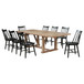 Middleton - 9 Piece Extension Leaf Dining Set - Brown And Black