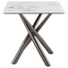 Carvell - Square Sintered Stone End Side Table - Mirage White