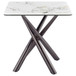 Carvell - Square Sintered Stone End Side Table - Mirage White