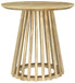 Touhy - Round Solid Wood End Side Table - Natural Mango