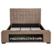 Senna - Upholstered Eastern King Audio Flame Visualizer Bed - Brown