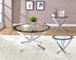 Brooke - 3 Piece Round Coffee And End Table Set - Chrome