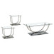 Danville - 3 Piece Glass Top Coffee And End Table Set - Chrome