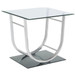 Danville - 2 Piece Glass Top Coffee And End Table Set - Chrome