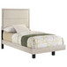 Trenton - Wood Twin Panel Bed - Rustic Cream