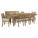 Arini - 9 Piece Extension Leaf Dining Table Set - Sand Wash