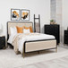 Arini - Eastern King Panel Bed - Cream And Black
