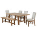 Middleton - 6 Piece Extension Leaf Dining Set - Brown And Beige