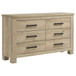 Oakglen - 6-Drawer Bedroom Dresser - Weathered Oak