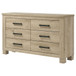 Oakglen - 6-Drawer Bedroom Dresser - Weathered Oak