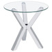 Kenzie - 3 Piece Round Coffee And End Table Set - Chrome