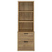 Westpark - 3-Shelf Bookcase USB And Lockable Drawer - Mango