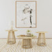 Touhy - 3 Piece Round Coffee And End Table Set - Natural Mango