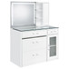 Flora - 2-Drawer Vanity Set With LED Mirror - White High Gloss