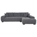 Octavia - Upholstered Sectional Chaise Sofa - Charcoal Gray