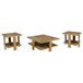 Dawn - 3 Piece Round Coffee And End Table Set - Mango Brown