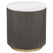 Jason - 2 Piece Round Marble Coffee And End Table Set - White