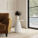 Perth - 20" Side Table With Cloud-Shaped Top - Off White