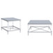 Lindley - 2 Piece Square Coffee And End Table Set - Chrome