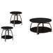Dacre - 3 Piece Round Coffee And End Table Set - Dark Charcoal