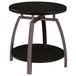 Dacre - 2 Piece Round Coffee And End Table Set - Dark Charcoal