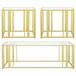 Adri - 3 Piece Coffee And End Table Set - Matte Brass