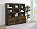 Westpark - 3 Piece Wall Unit Bookcase Set With USB - Dark Pine