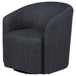 Mossbrook - Fabric Upholstered Swivel Accent Chair - Anthracite