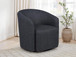 Mossbrook - Fabric Upholstered Swivel Accent Chair - Anthracite