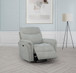Adler - Upholstered Power Swivel Glider Recliner - Ivory
