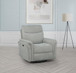 Adler - Upholstered Power Swivel Glider Recliner - Ivory