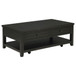 Payne - 48" Mobile Lift Top Coffee Table - Distressed Java