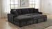 Pastrana - Upholstered Sleeper Sectional Sofa LAF Chaise - Charcoal Gray